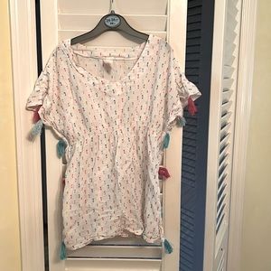 Girl’s multicolored swim coverup